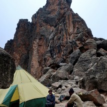 Lava Tower with our kitchen tent